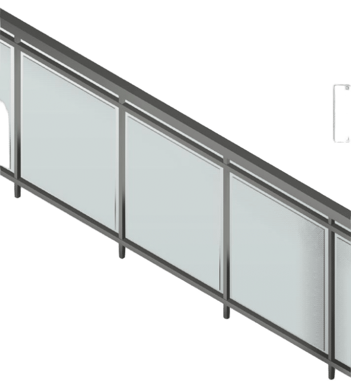 Sleek Glass Panel Railing Revit Family | Boracity