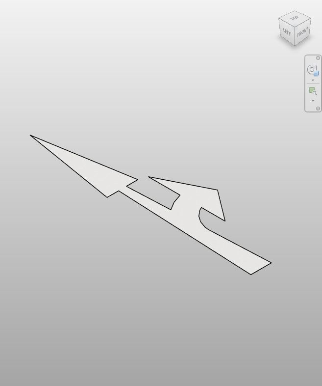 White Dual Direction Arrow - Free Revit Outdoor Family | Boracity