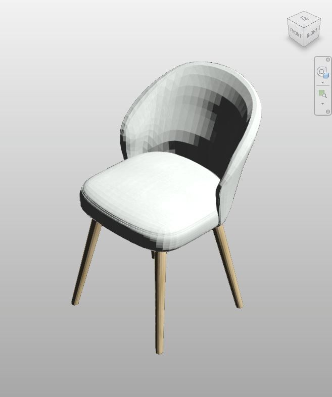 Download Two-Tone Curved Back Chair Revit Family | Boracity