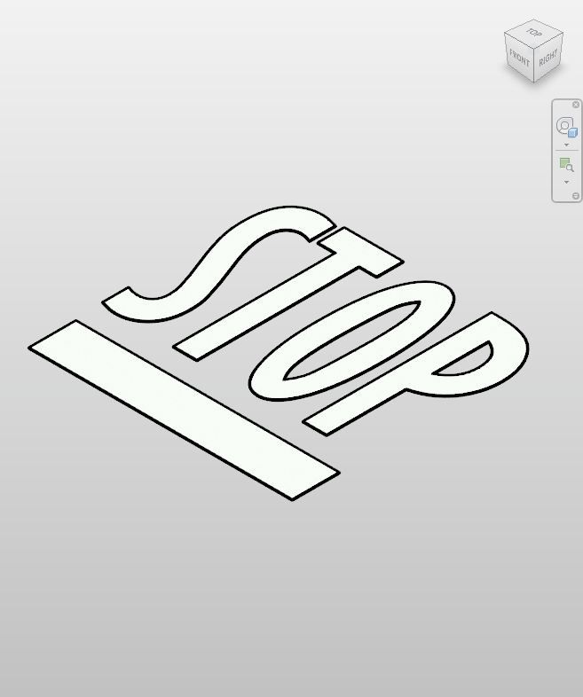 White Asphalt Stop Sign - Free Revit Outdoor Family | Boracity