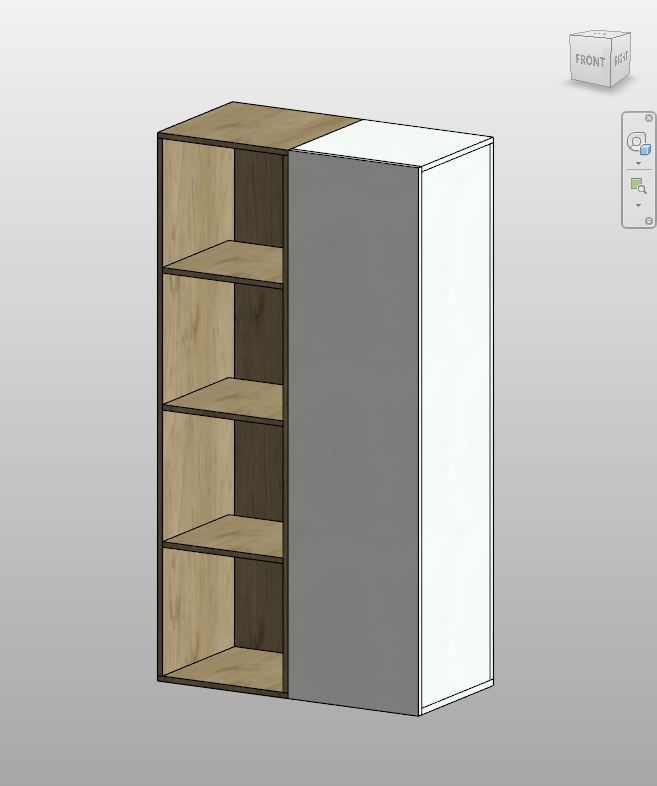 Oak and White TV Stand Revit Family | Boracity