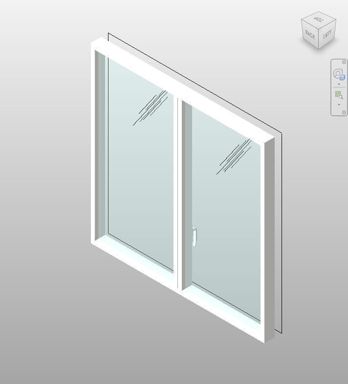 White Aluminum Sliding Window Revit Family | Boracity