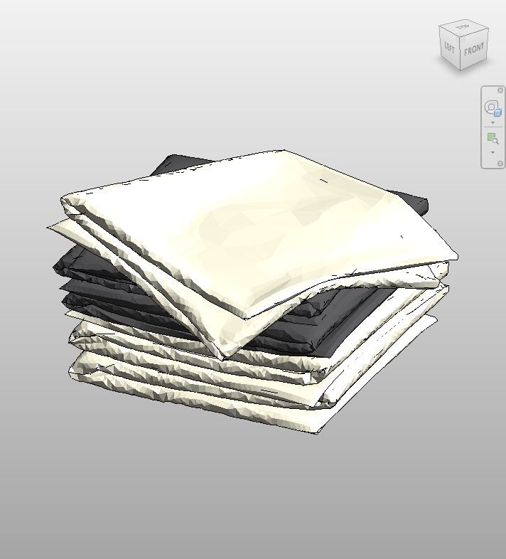 Monochrome Fabric Stack Revit Family | Boracity