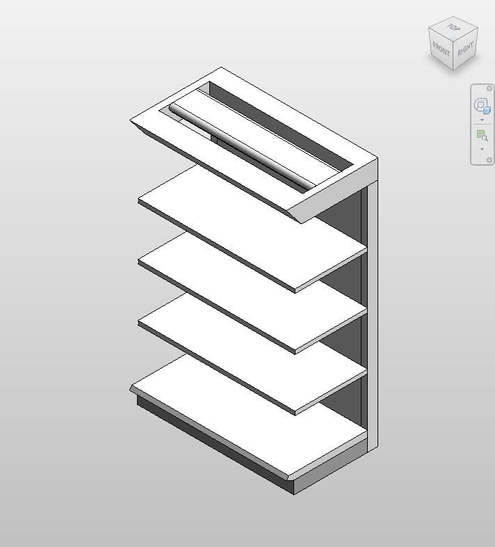 White Retail Display Shelving Revit Family | Boracity