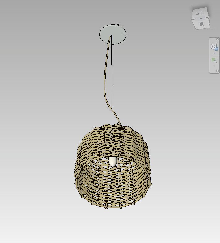 Woven Rattan Pendant Lamp Revit Family | Boracity