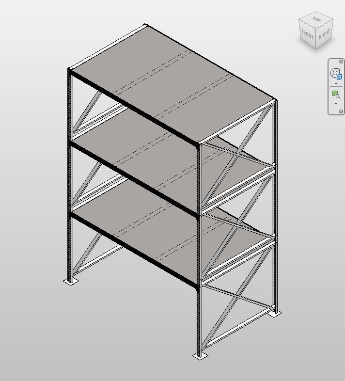 Steel Industrial Storage Rack Revit Family | Boracity