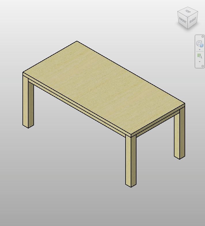 Download Light Oak Table Revit Family | Boracity