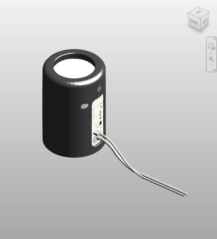 Sleek Black Cylinder Computer Revit Family | Boracity