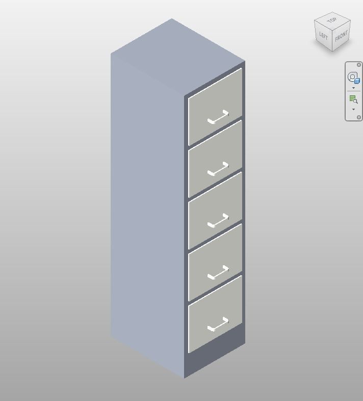 Gray Vertical File Cabinet Revit Family | Boracity