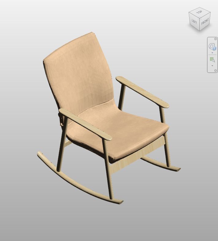Beige Fabric Rocking Chair Revit Family | Boracity