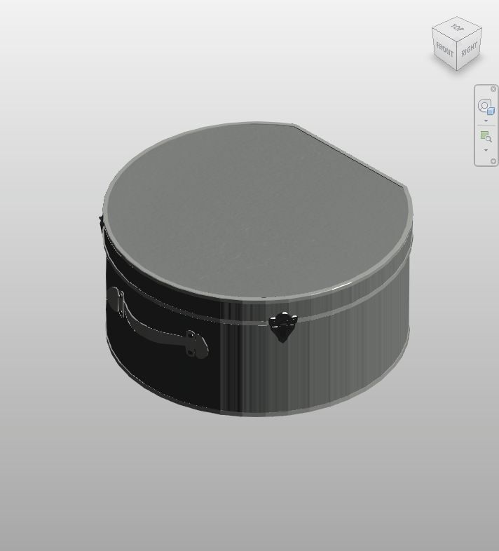 Black Circular Leather Suitcase Revit | Boracity