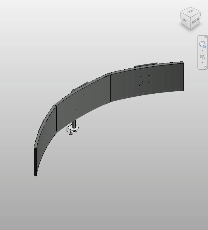 Black Curved Display Screen Revit Family | Boracity