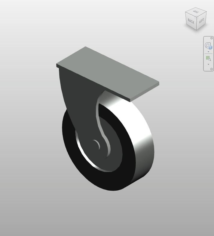 Steel Caster Wheel for Revit Furniture | Boracity