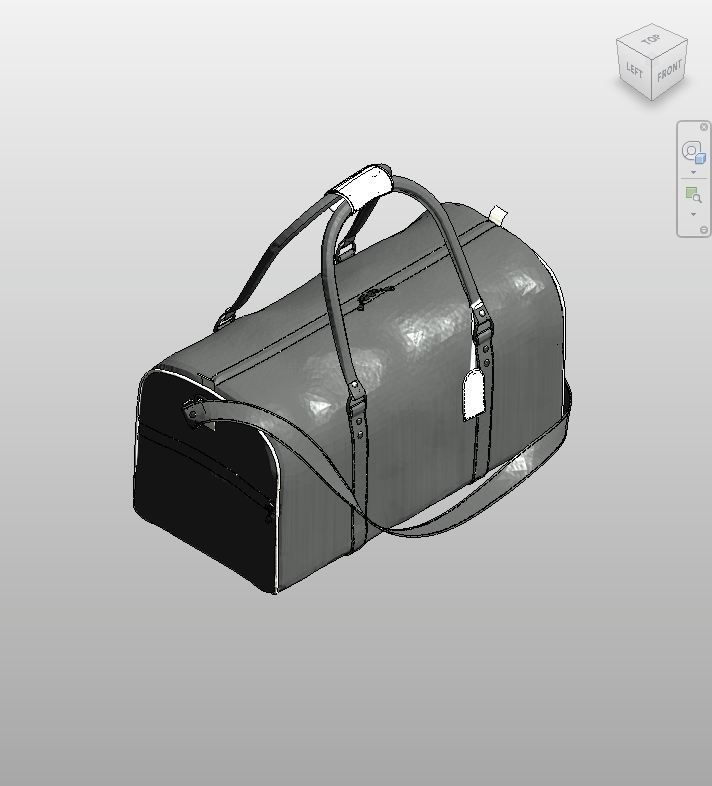 Buffalo Leather Travel Bag Revit Family | Boracity