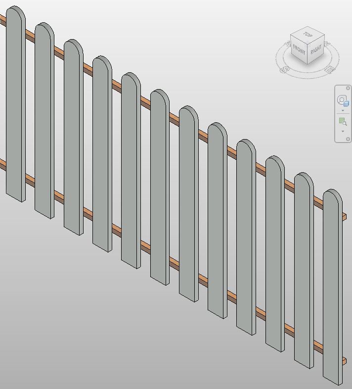 Wooden Picket Fence Revit Family | Boracity