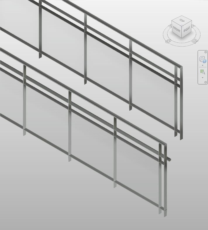 Stainless Steel Glass Railing Revit Family | Boracity