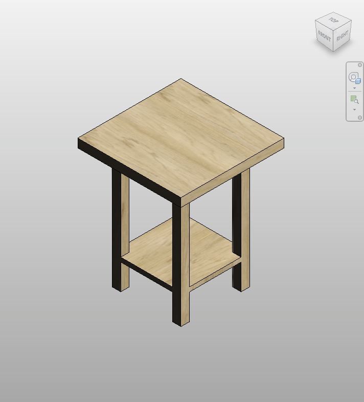 Download Oak Square Side Table Revit | Boracity