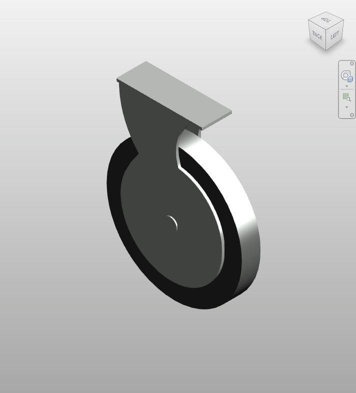 Steel Caster Wheel 50mm - Free Revit Furniture Family | Boracity