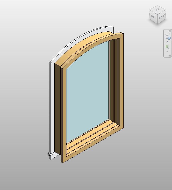 Elegant Wooden Arch Top Window Revit | Boracity