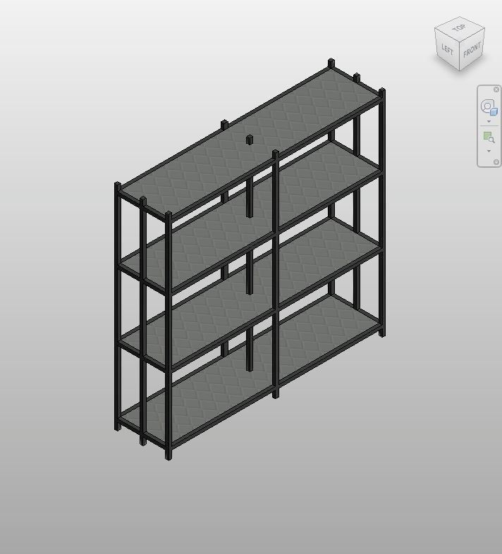 Black Metal Storage Rack Revit Family | Boracity