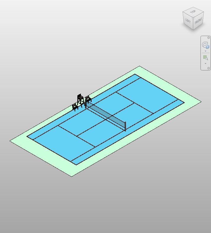 Download Blue Acrylic Tennis Court Revit Model | Boracity