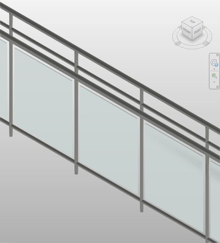Steel Frame Glass Guardrail Revit Family | Boracity