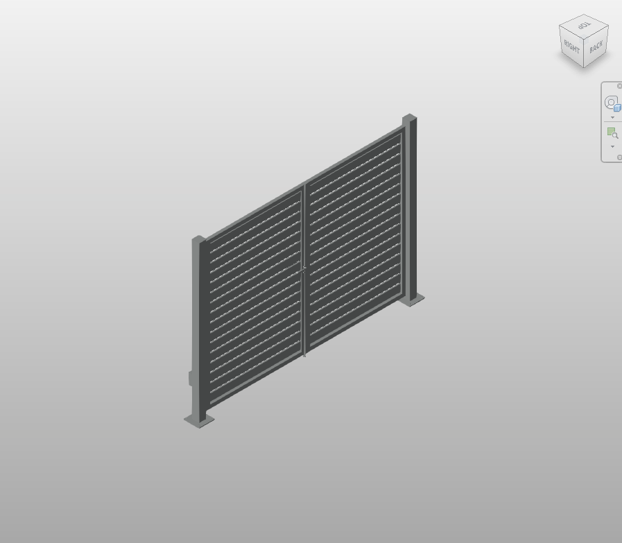 Backlit Slat Gate Revit Family 10x7 ft | Boracity