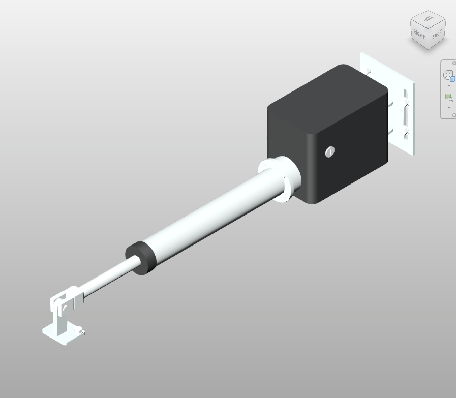 Swing Gate Operator Arm Revit Family 38x8x6 in | Boracity