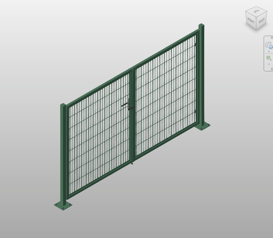 Welded Mesh Panel Gate Revit Family 10x6 ft | Boracity