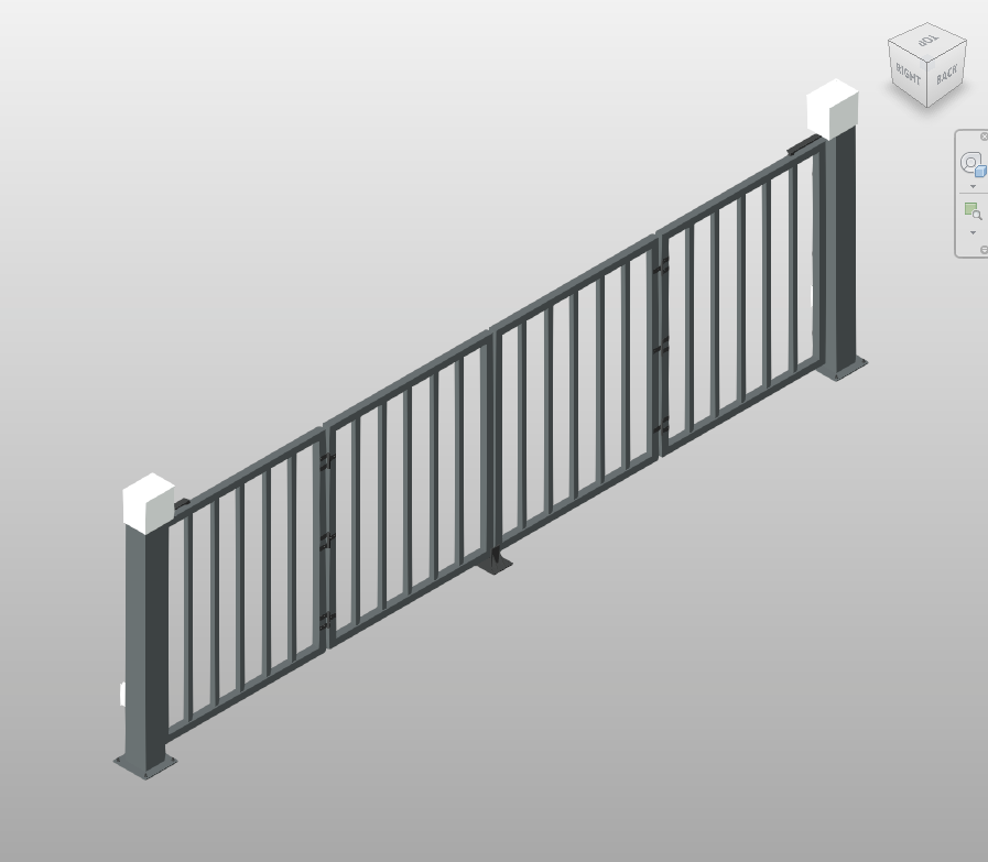 Bi-Folding Speed Gate Revit Family 20x6 ft | Boracity