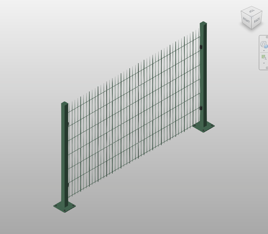 3D Welded Mesh Fence Panel Revit Family 98x60 in | Boracity