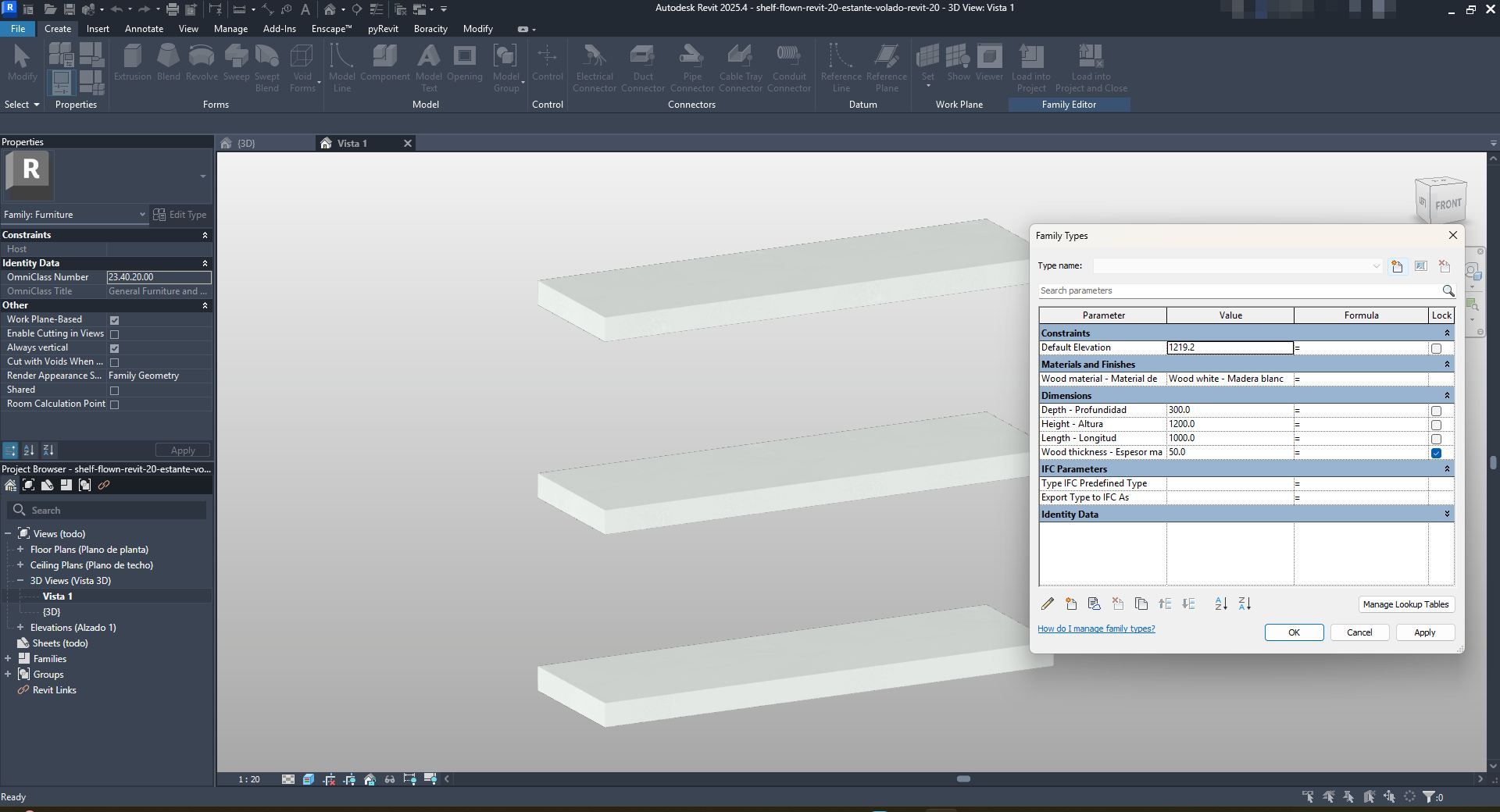 Revipt Floating Modern White Floating Shelves Revit Family | Boracity