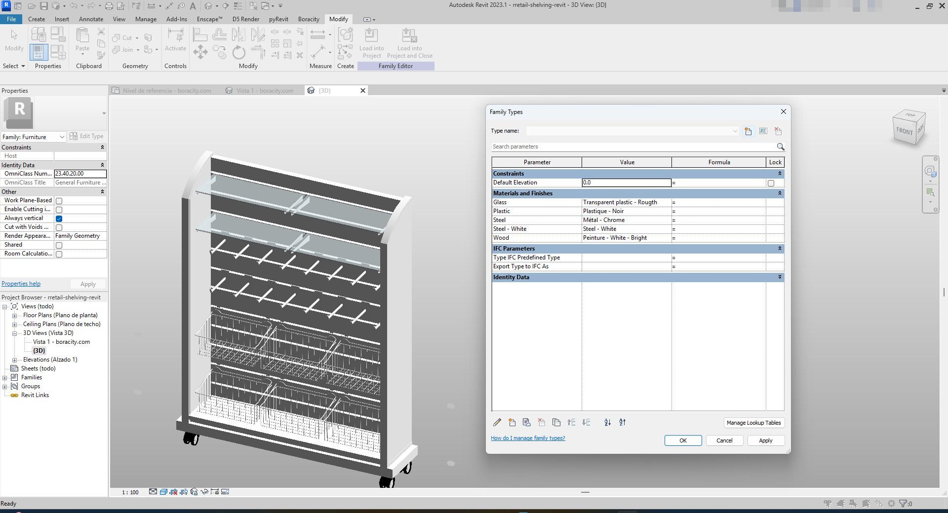 Retail Racks Revit Metallic Wheeled Retail Shelving - Free Revit Commercial Family | Boracity