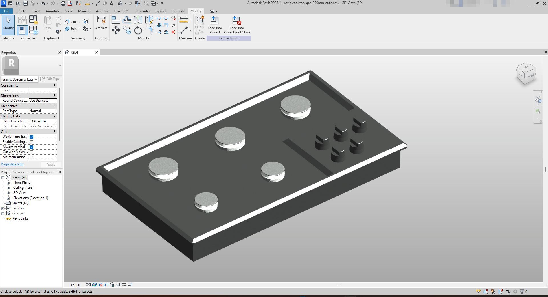 900mm Stainless Steel Gas Cooktop Revit | Boracity