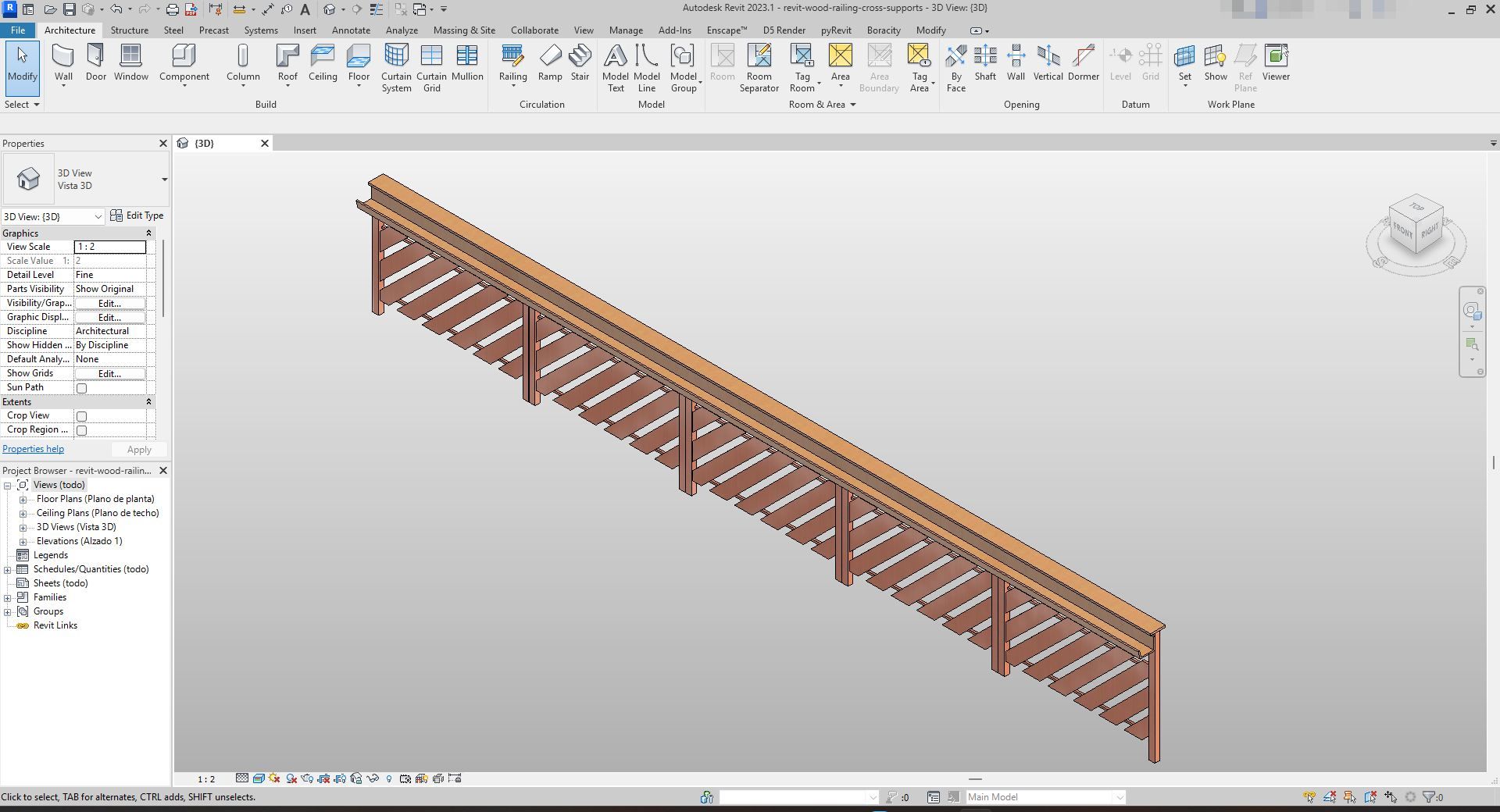 Oak Wood Railing Revit Family Download | Boracity