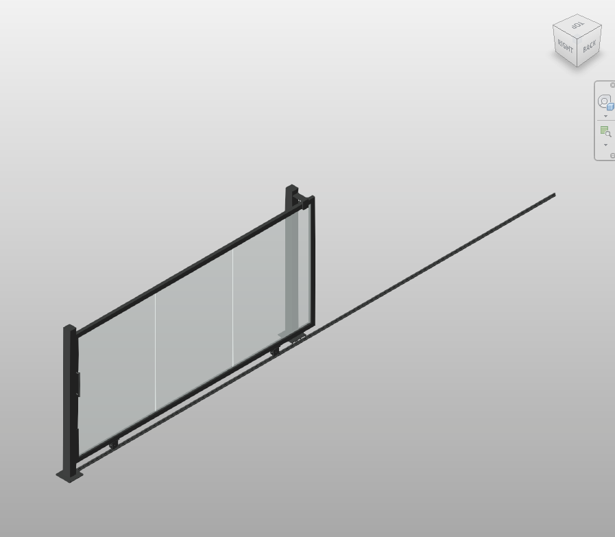 Window Frame Cement Tempered Glass Sliding Gate Revit Family 12x6 ft | Boracity