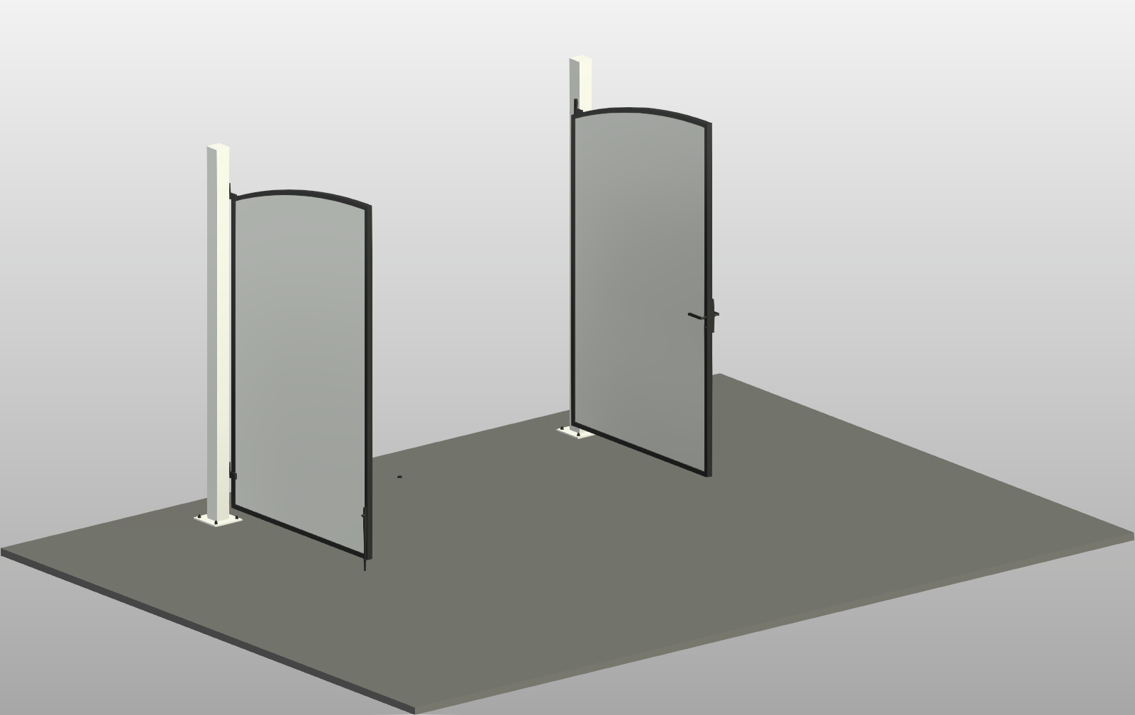 Modern Arch-Top Gate Revit Family 10x8 ft | Boracity