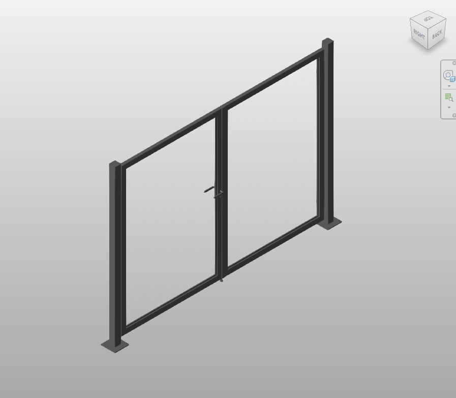Expanded Metal Mesh Gate Revit Family 10x7 ft | Boracity