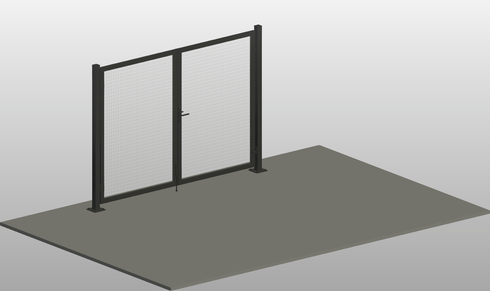 Expanded Metal Mesh Gate Revit Family 10x7 ft | Boracity