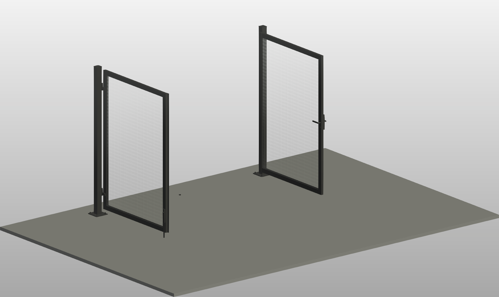 Expanded Metal Mesh Gate Revit Family 10x7 ft | Boracity