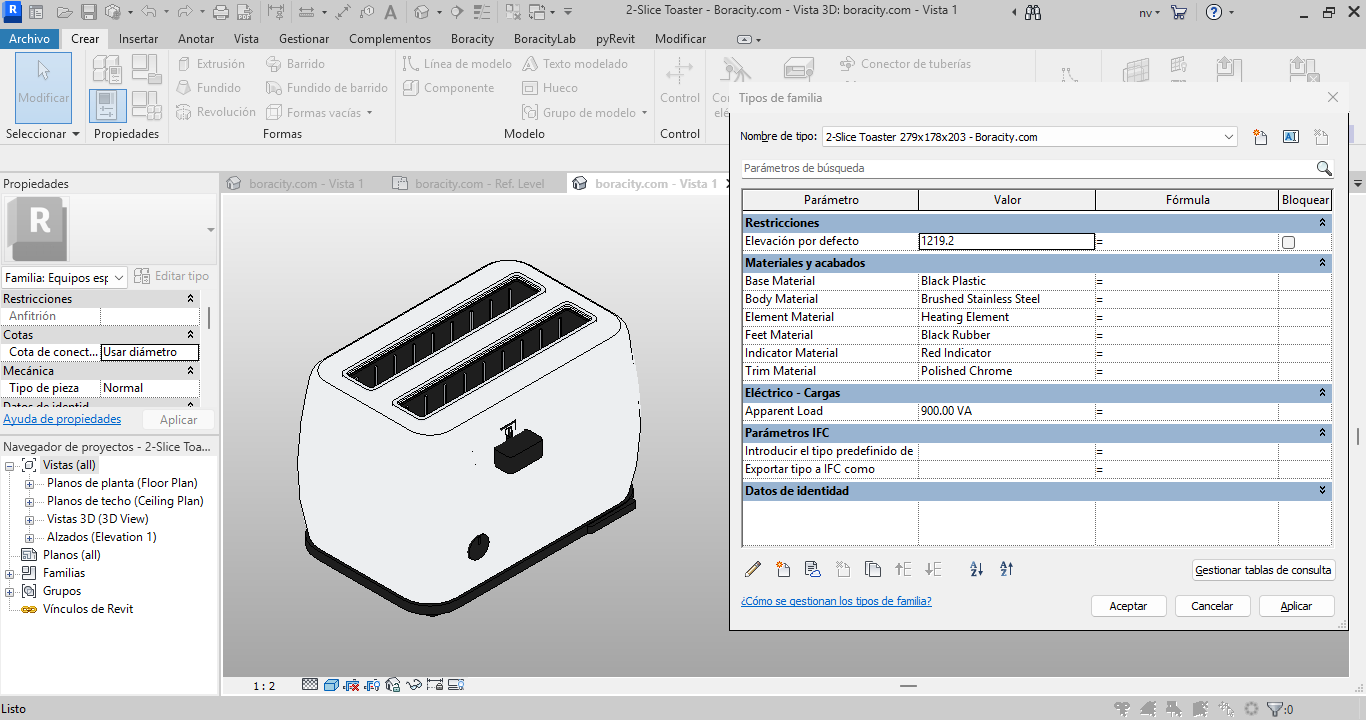 2-Slice Toaster Revit Family - BIM Model | Boracity