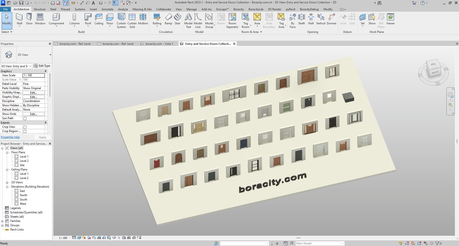 Entry Doors Revit Collection, 39 Families | Boracity