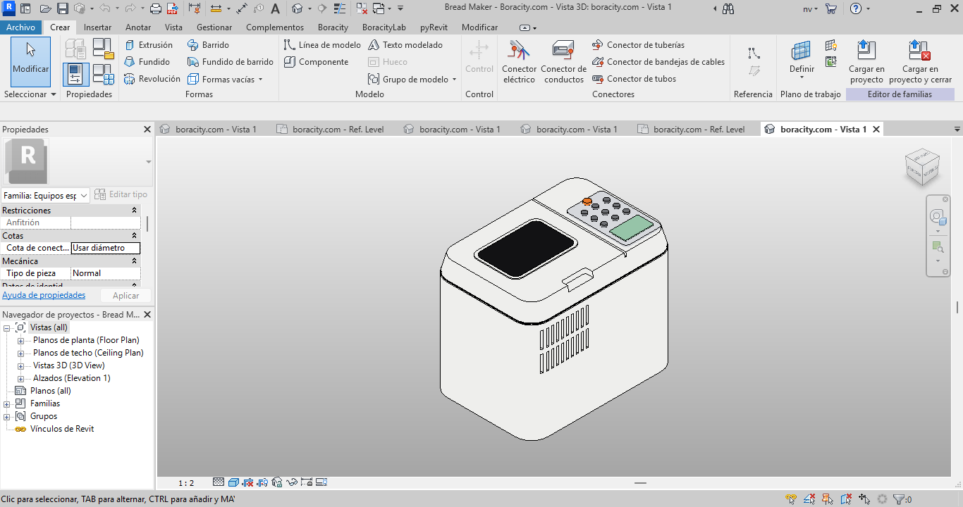 Bread Maker Revit Family - BIM Model | Boracity