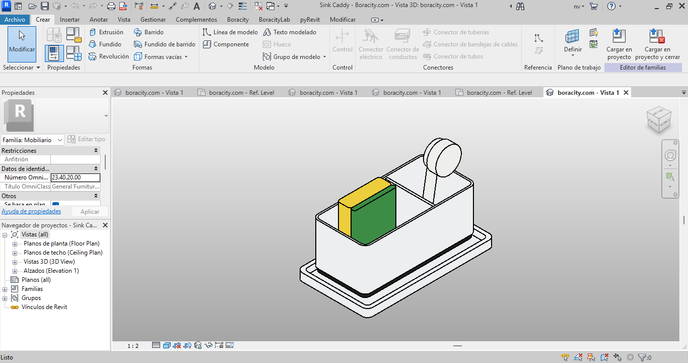 Sink Caddy Revit Family - BIM Model | Boracity