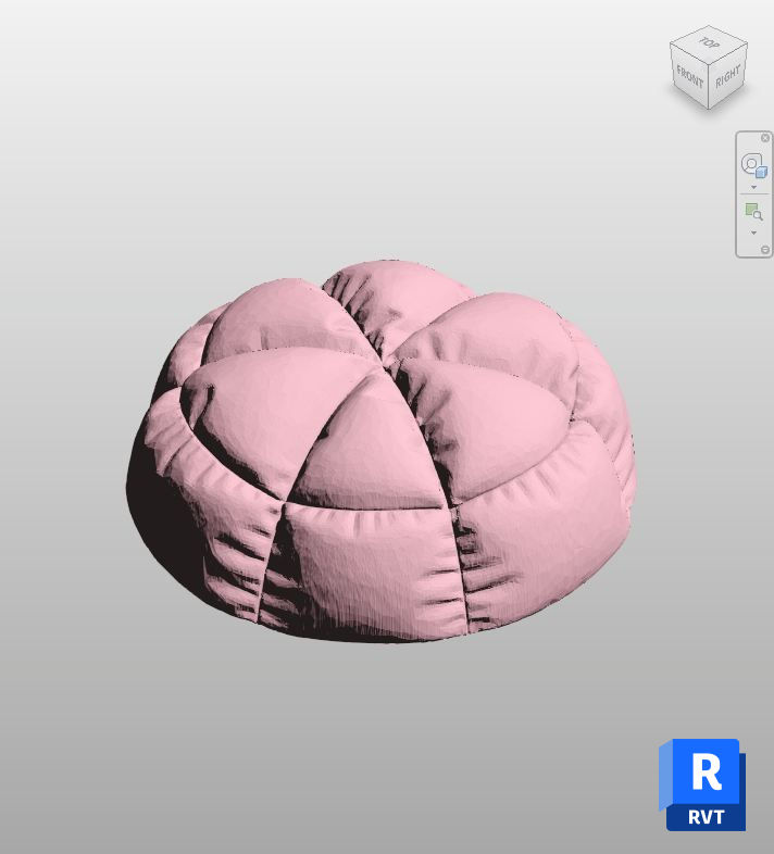 Pink Velvet Pumpkin Pouf Revit Family | Boracity