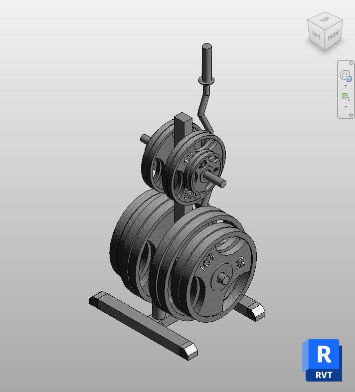 Steel Weight Tree Rack Revit Family | Boracity