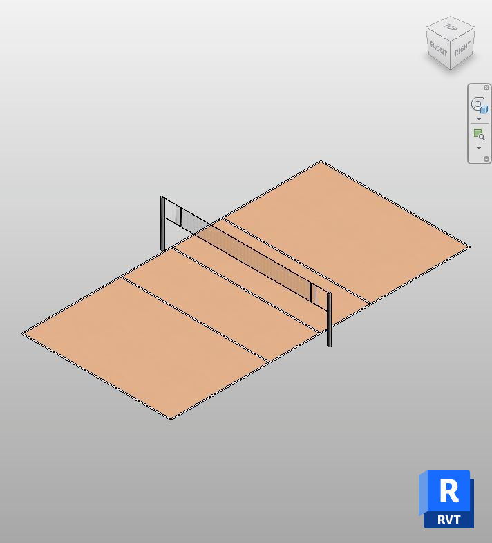 Parametric Volleyball Court Revit Model | Boracity