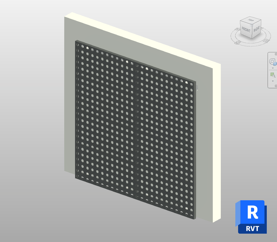 Perforated Aluminum Facade Screen for Revit | Boracity