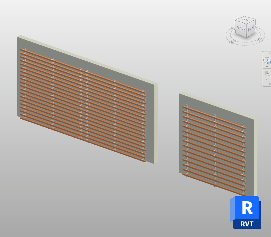 Horizontal Terracotta Baguettes Revit Facade | Boracity