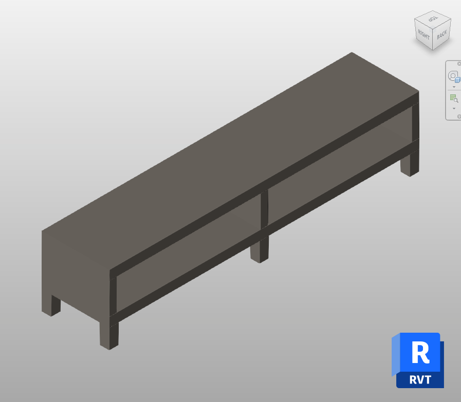 LACK 160x36 TV unit Revit family, IKEA black-brown | Boracity